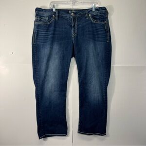 Plus size 20 SILVER Suki Flap Capri Jeans